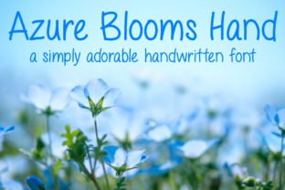 Azure Blooms Hand: A Cheerful Handwritten Font for Crafters and Makers