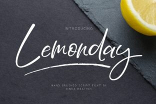 Lemonday Font: A Handwritten Script for Handmade Product Design